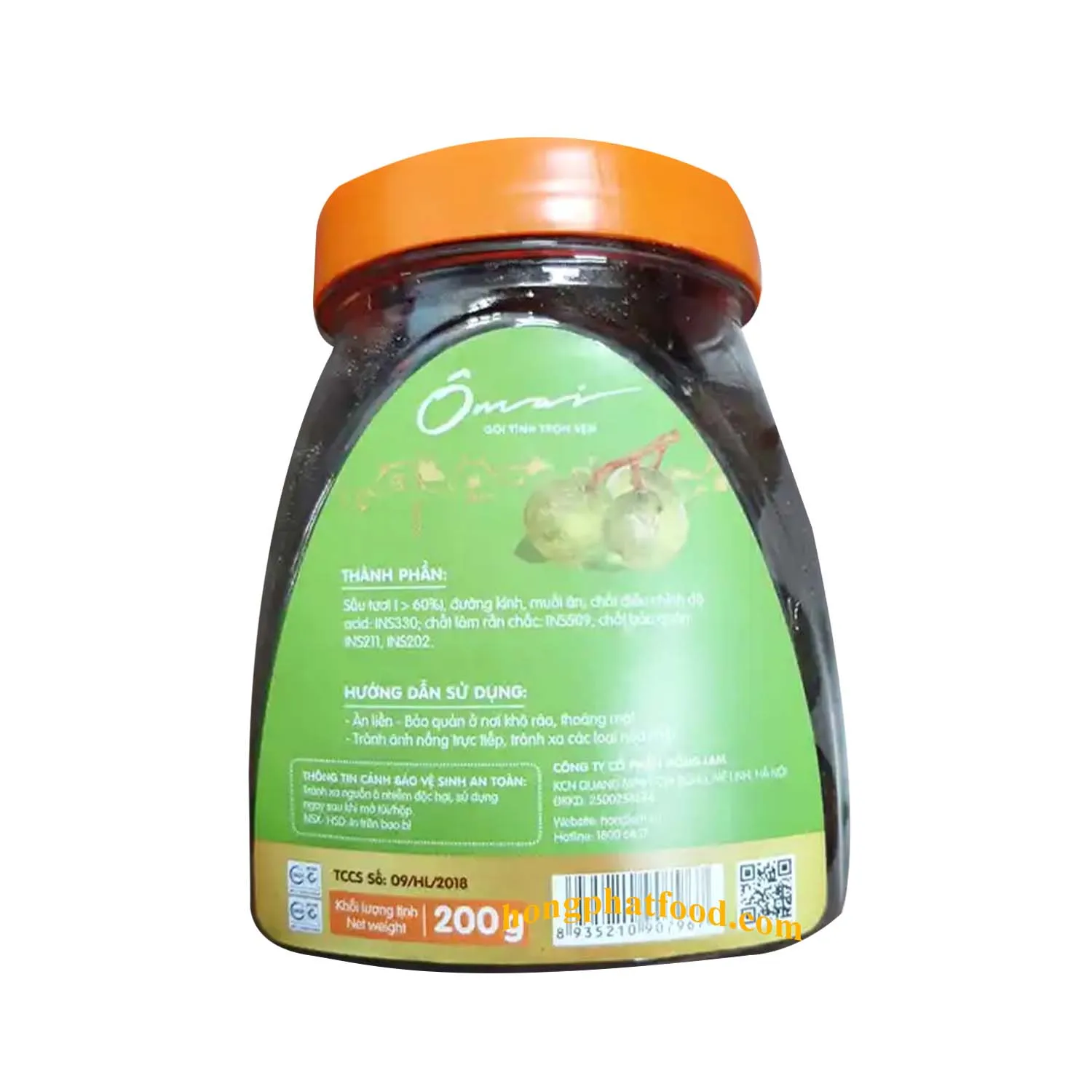 %100 Natural fruit Northern Vietnamese specialties No Additives jar Packing Dry Fruit Hong Lam sweet & sour Baby Sau 200g tasty