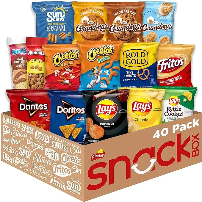 Frito-Lay Ultimate Snack Care Package, Variety Assortment of Chips, Cookies, Crackers & More, 40 Count