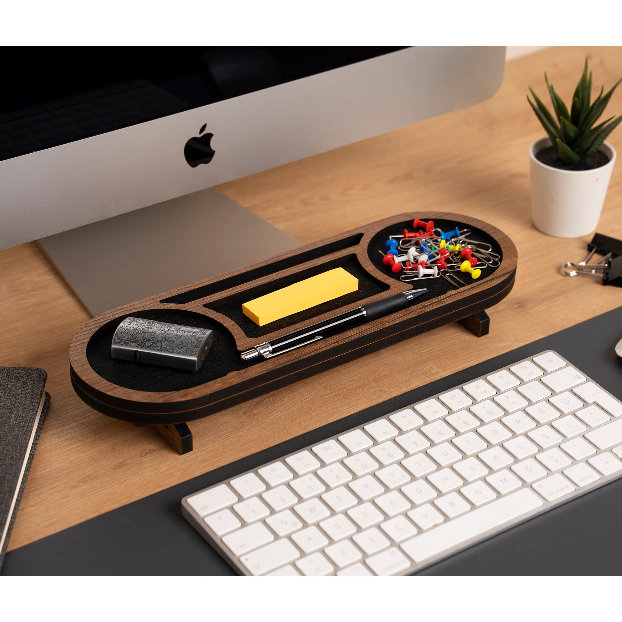 Home office lovely Desk accessory wooden table organizers workplace organization office desk mdf organizen phone stand NMD02C