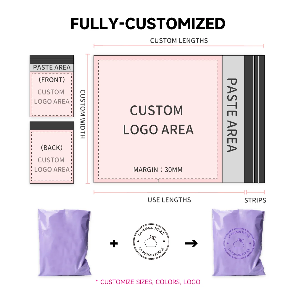 Factory Directly Supply Glossy Black Poly Mailer For Women Clothes