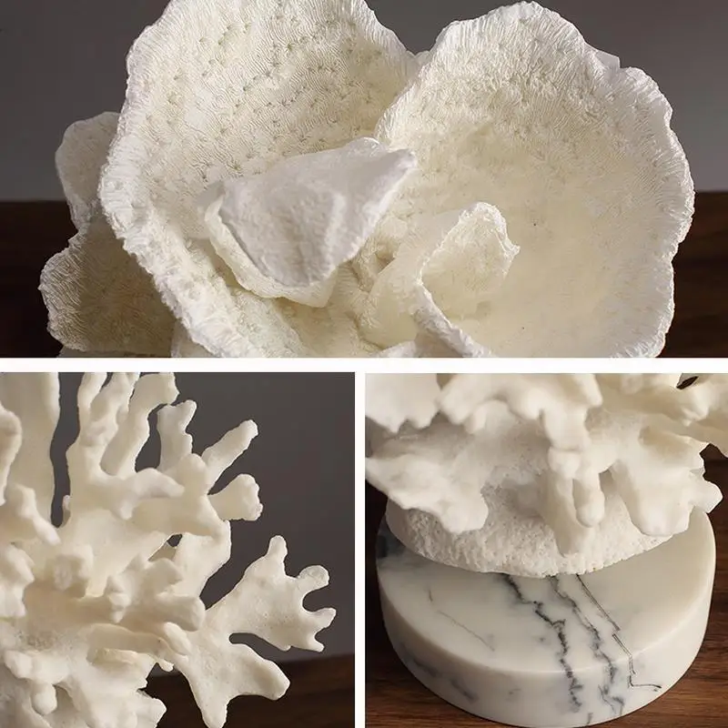 Decorative Objects & Figurines Modern Home Decoration Resin Crafts With Marble Base Set of 2