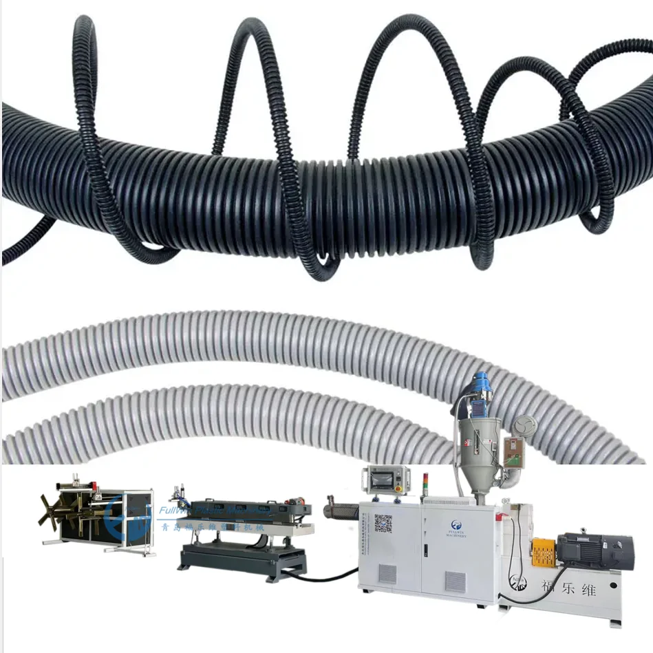 16-50mm Electric Conduit Single Wall Corrugated Pipe Production Line single screw extruder machine