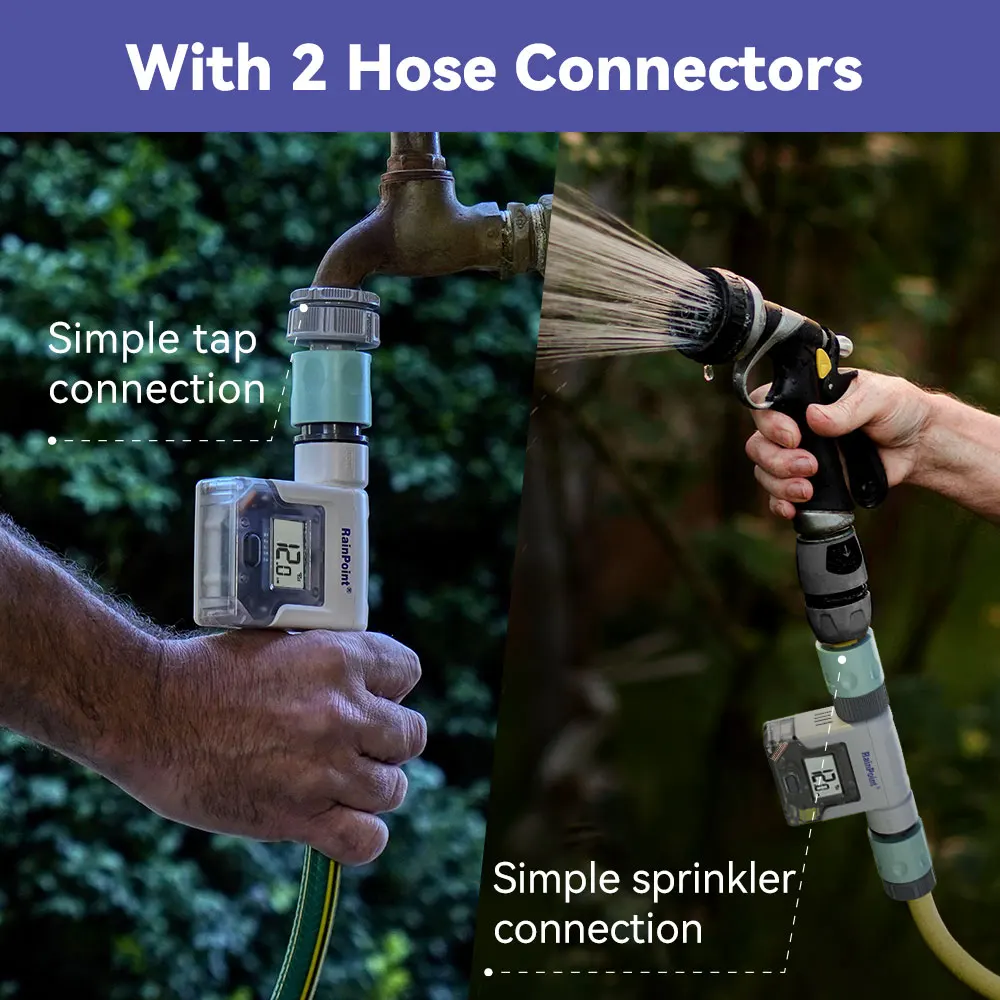 Home Garden Digital Water Flow Meter Electromagnetic Cellphone WiFi APP Smart Controller Flow Valve