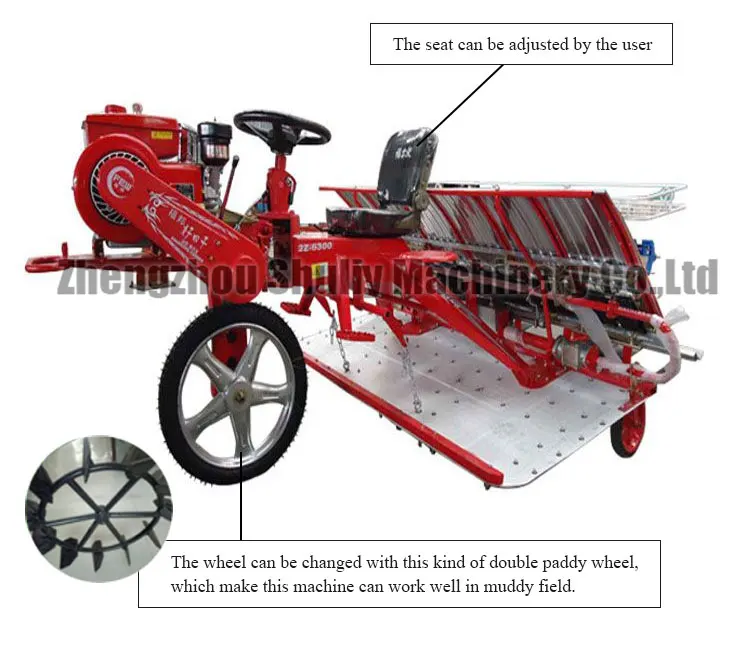 Factory direct sale double planting arms paddy rice transplanter in pakistan