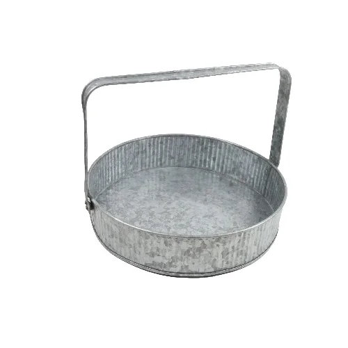 OEM Customized  Antique Galvanized Double Bucket with Wood Handle For Decoration Uses Manufacture in India