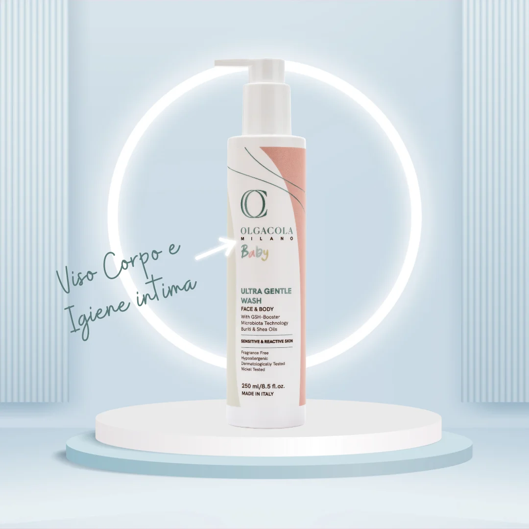 Top Italian quality Organic Vegan Natural Hypoallergenic Ultra Gentle 3 in 1 Face Body Intimate Wash for Baby sensitive skin
