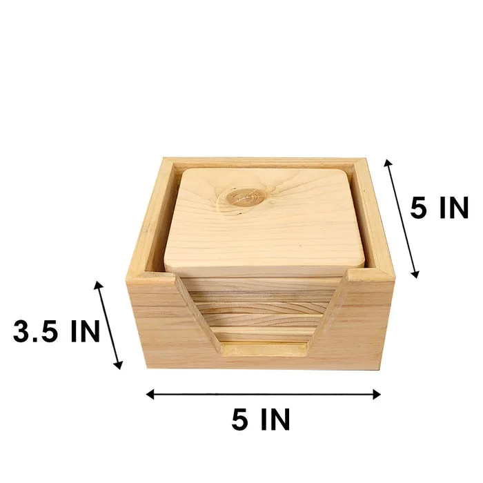 High Quality Acacia Wooden Coaster With Laser Engraving Tree Design Wooden Coaster For Table Decoration & Accessories coaster