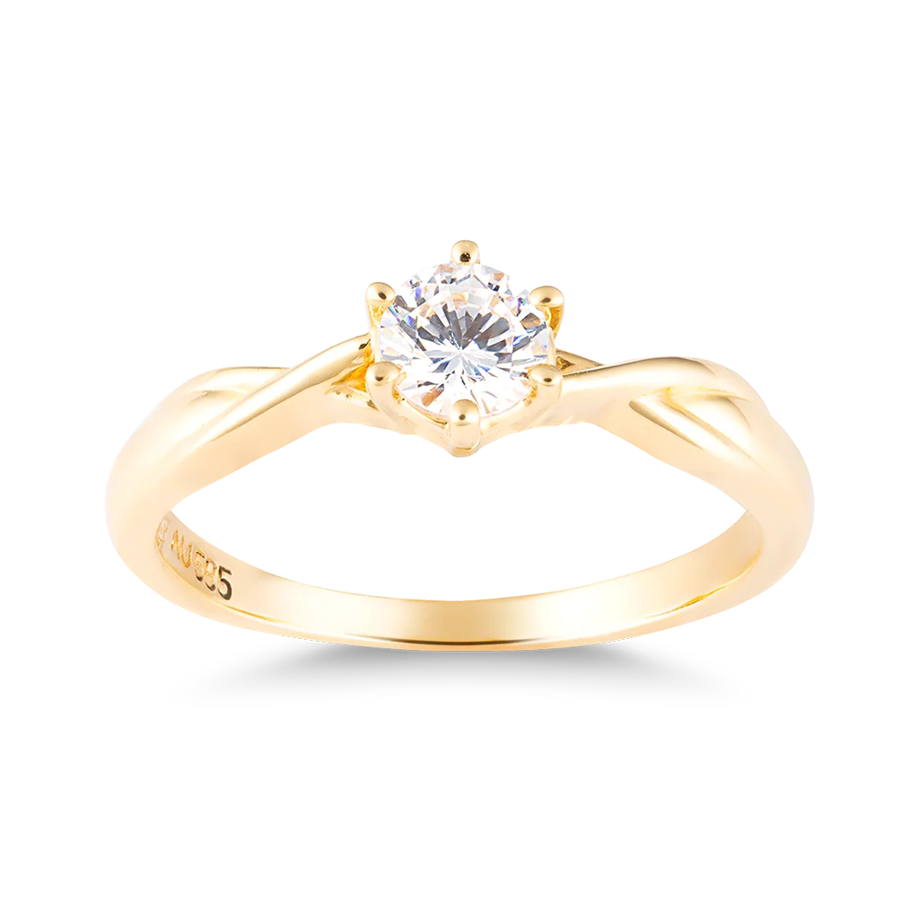 Wholesale price high quality customized 10k 14k 18k gold engagement rings for women Vietnam Manufacturer NDINO04