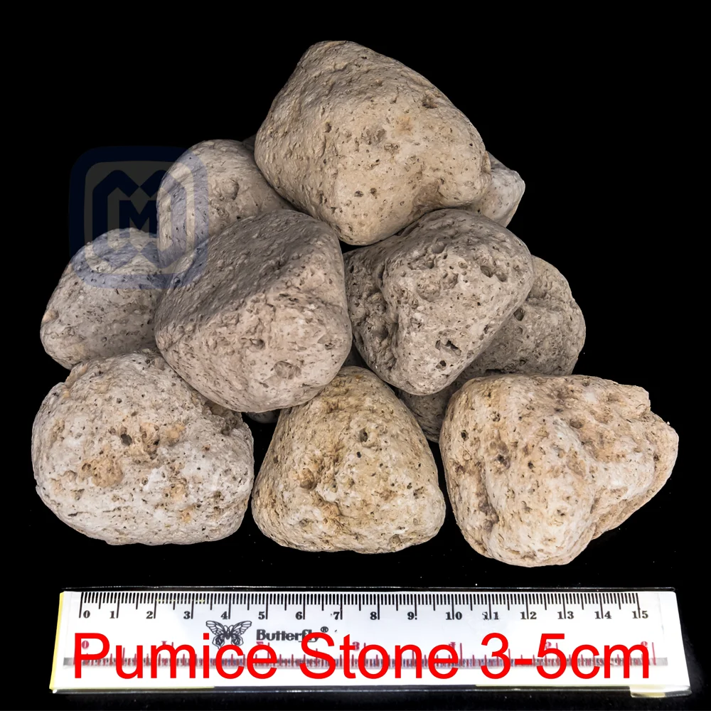 NATURAL PUMICE STONE FOR GARMENT WASHING Size 3-5CM INDONESIAN POROUS LIGHT BROWN VOLCANIC MINERAL ROCK