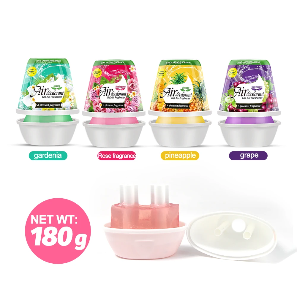 Factory Wholesale 180g Air Freshener Gel Lasting 35days  For Toilet Bedroom Living Room