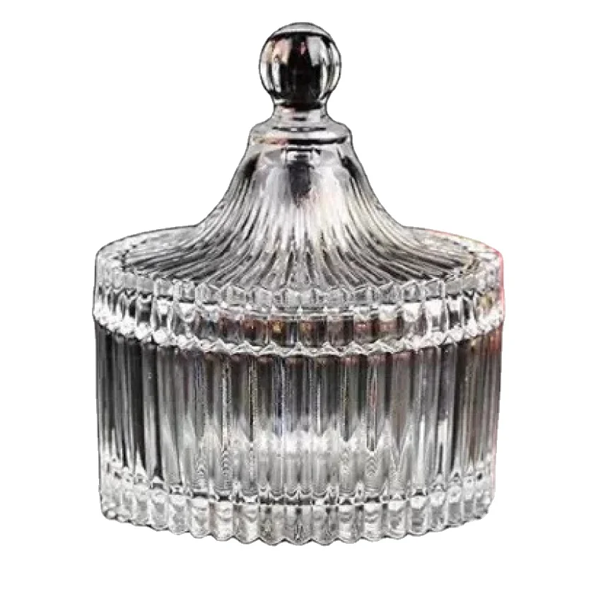 Wholesale Empty Candy Gold Natural Scented Luxury Glass 10 Oz Candle Jar With Lid Festival Season Offer