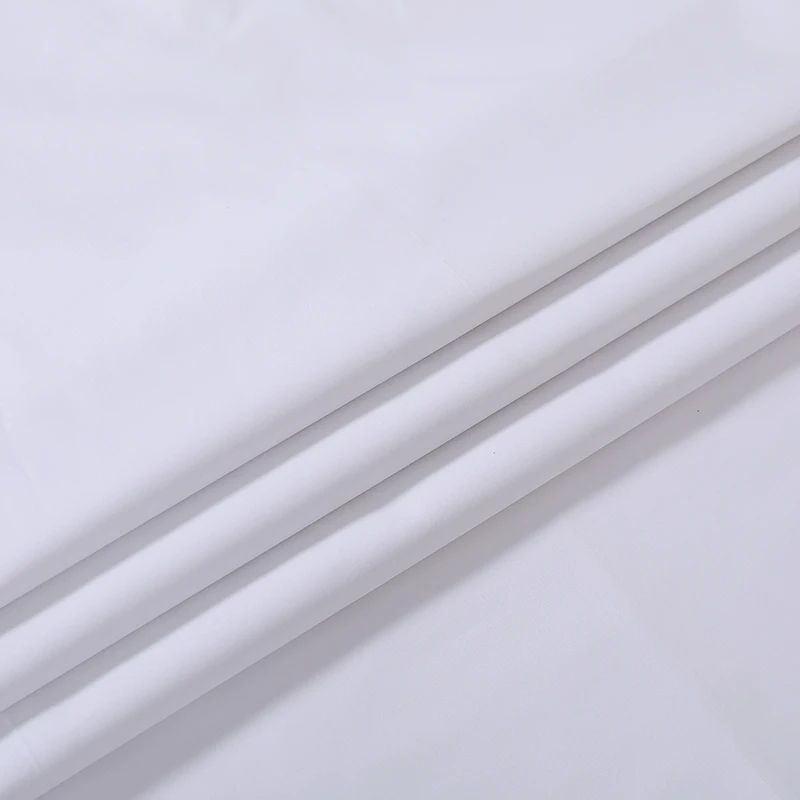 50 polyester 50 cotton hotel bedding fabric 40s percale White fabric in roll Extra wide fabric for bedding
