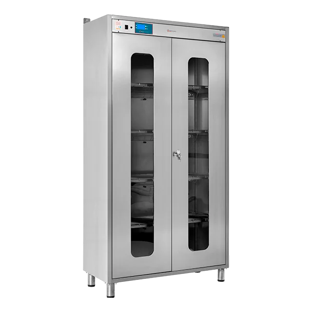 UV-C Disinfection Cabinet AISI 304 S.S.  204W 2 Doors for Knives Disinfection 99.99% Disinfection Made in Italy