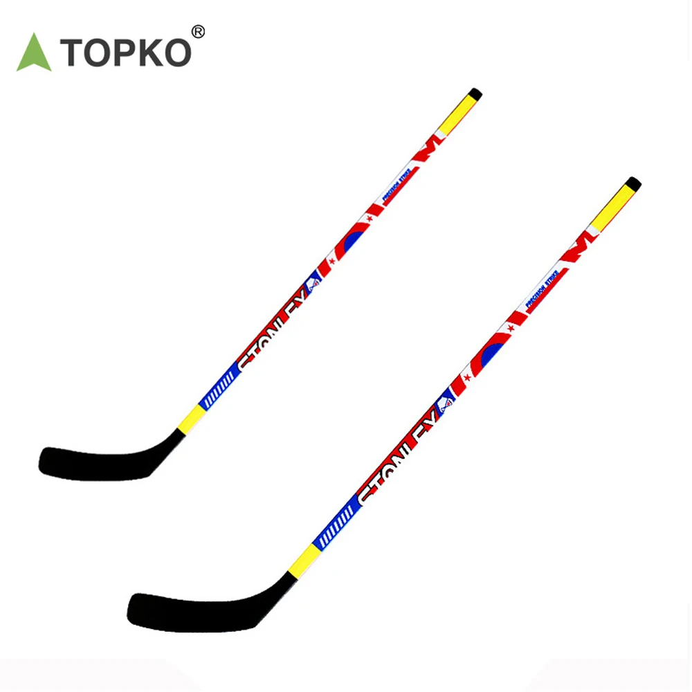 TOPKO High Quality Senior Ice Hockey Stick Wear-Resistant Nylon Fiberglass Head Outdoor Wooden hockey stick