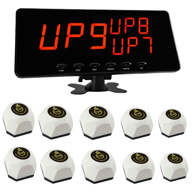 Newest wireless queue number calling system 433MHZ waterproof call button