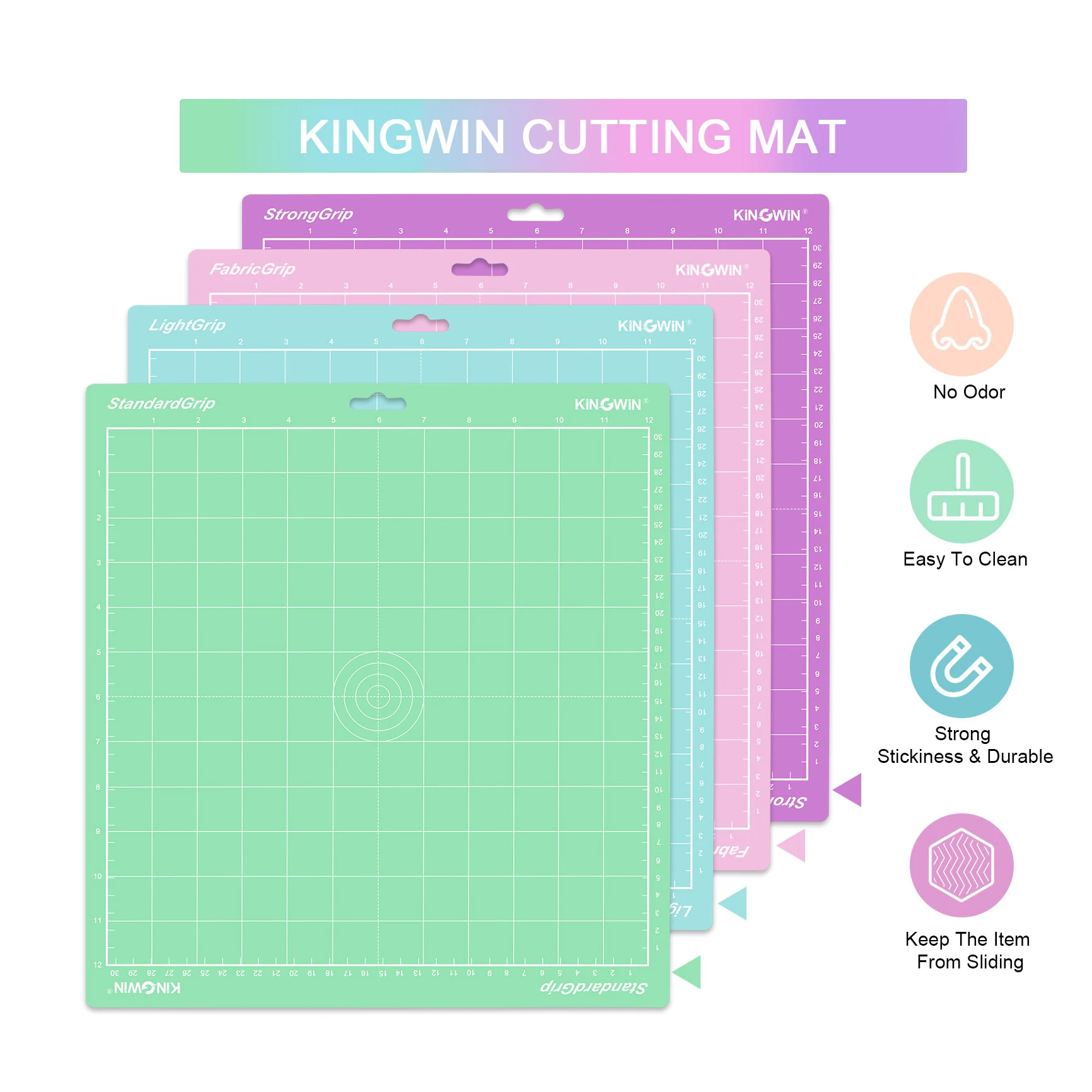 Multi Color Custom Size 12X12 12X24 4.5X6.5 4.5X12 Inches Cut Mat Cricut Pvc Self Healing Wholesale Non-Slip Leather Cutting Mat