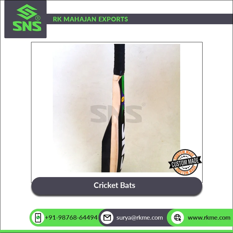 Indian Manufacturer of Best Quality Poplar Wood Made Leather/ Soft Ball Cricket Bats for Catching & Fielding Practice for Sale