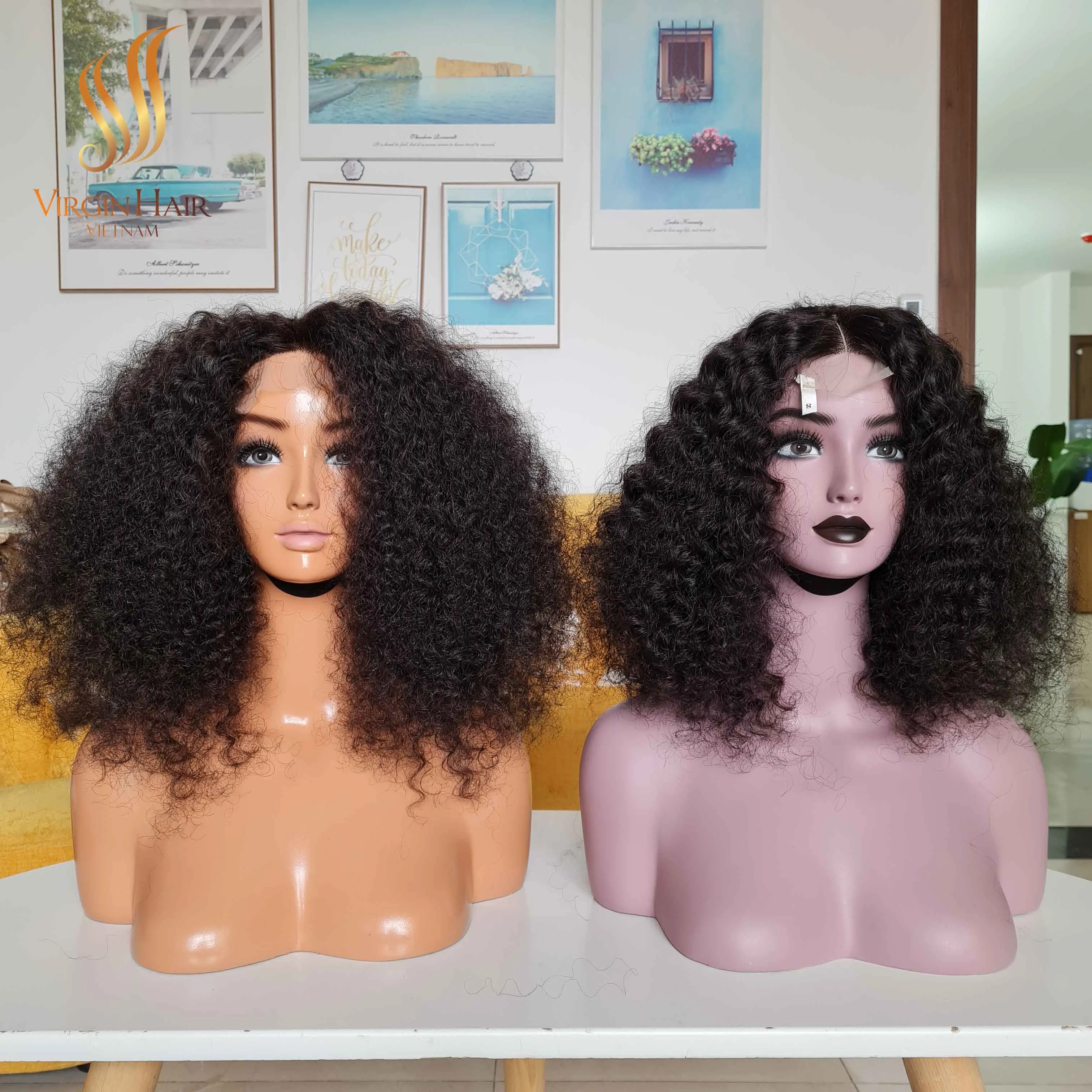 [CAMBODIAN RAW HAIR] High Quality Factory Price Raw Afro Kinky Curly Hd Lace Front Human Hair Wig