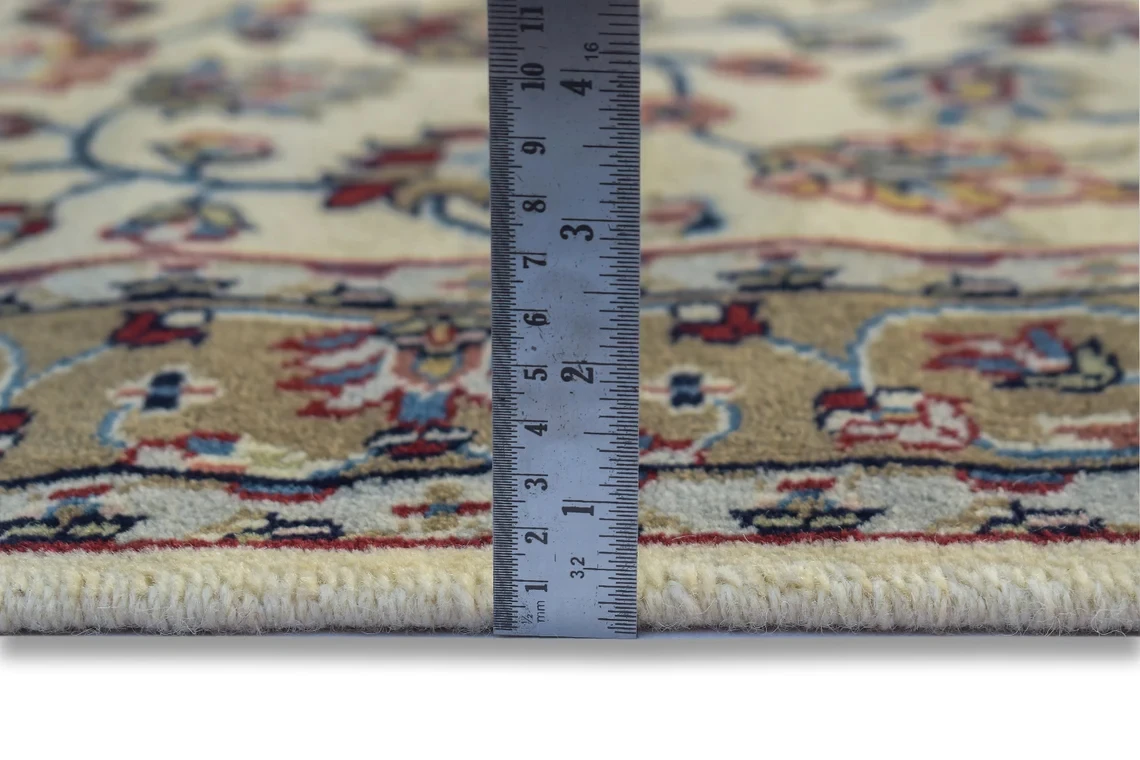 Hand Knotted Oriental Persian Woolen Carpet Rug Gold Beige Handmade Woven Area Rug For Bedroom Living Room