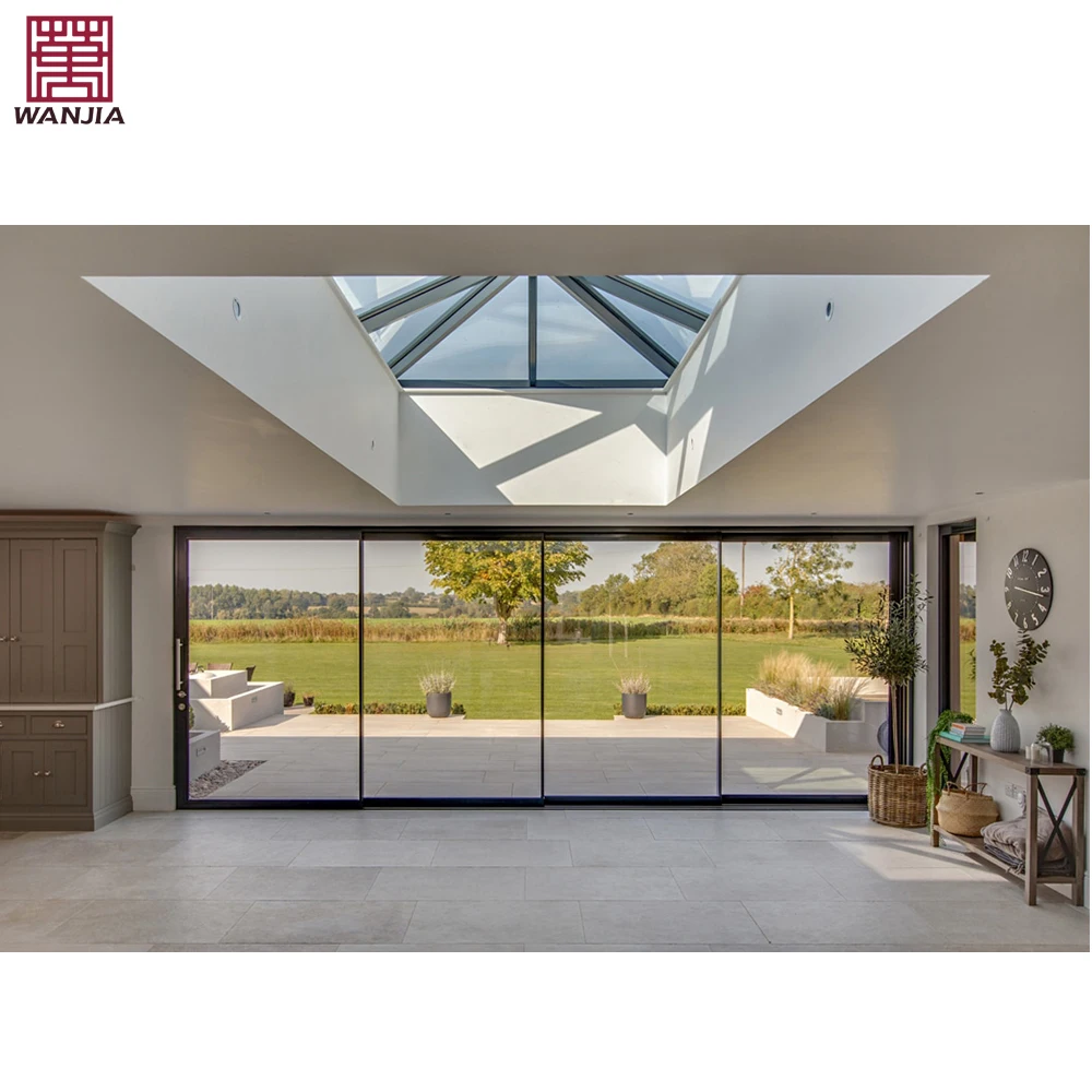 Modern High Quality Balcony Aluminum Sliding Glass Door Exterior Patio Slim Sliding Glass Doors