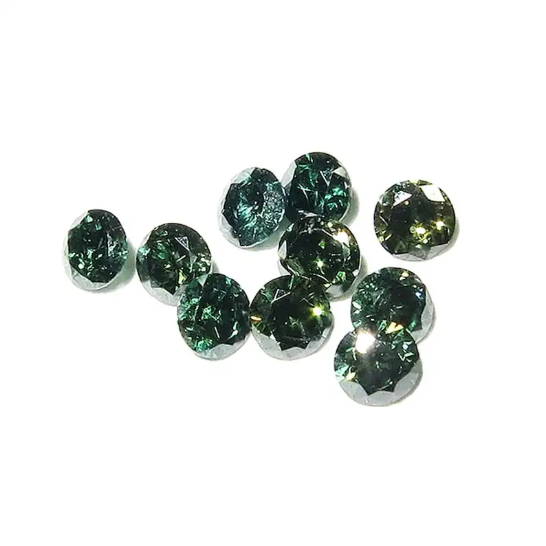 Certified Green Color Natural Loose Diamonds Wholesale Fancy Color VVS Clarity Brilliant Round Cut Diamonds For Diamond Jewelry