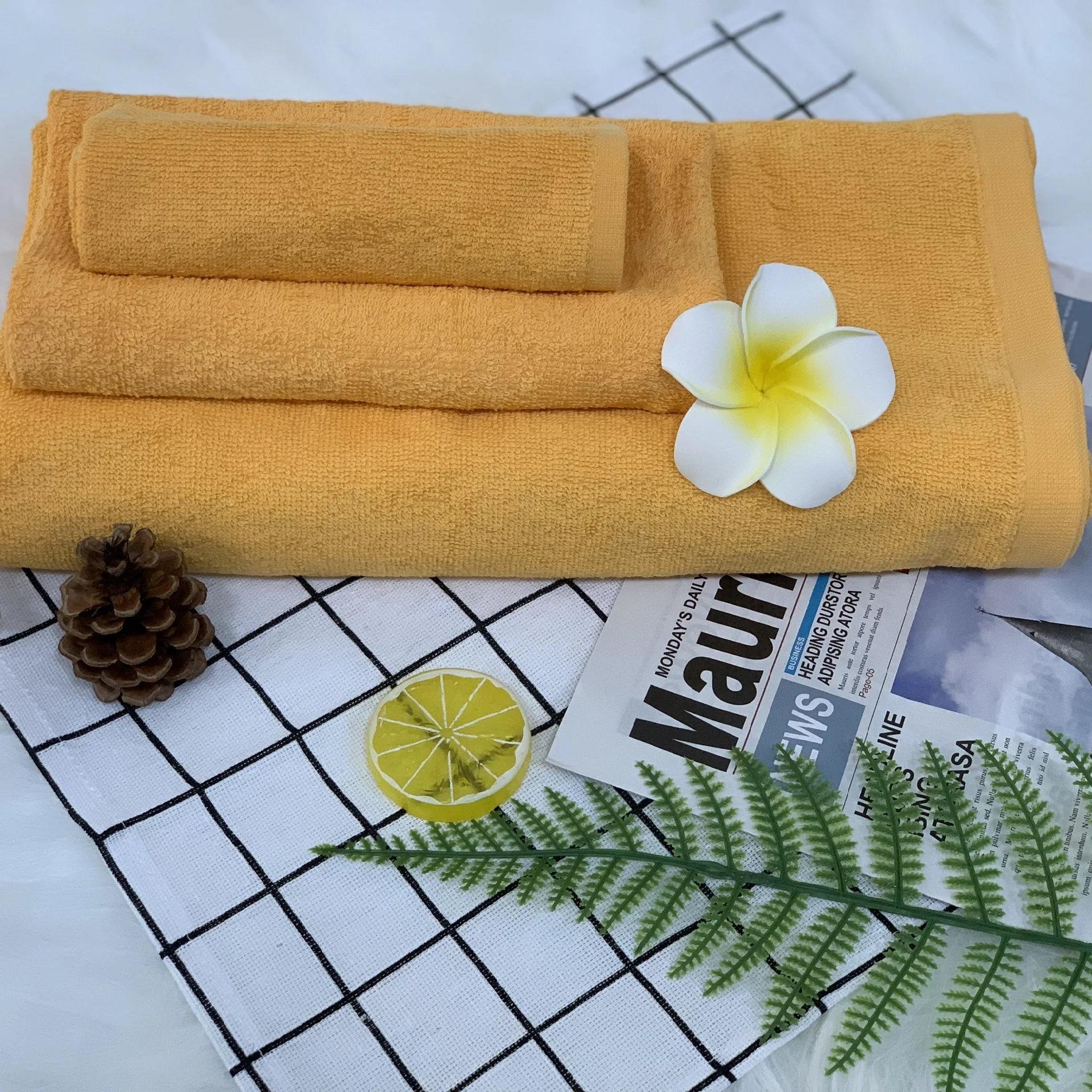 Eco Friendly Hair Bath Towel Cotton Towels Gym for Hotel Spa Beach Sauna Travel Christmas Space