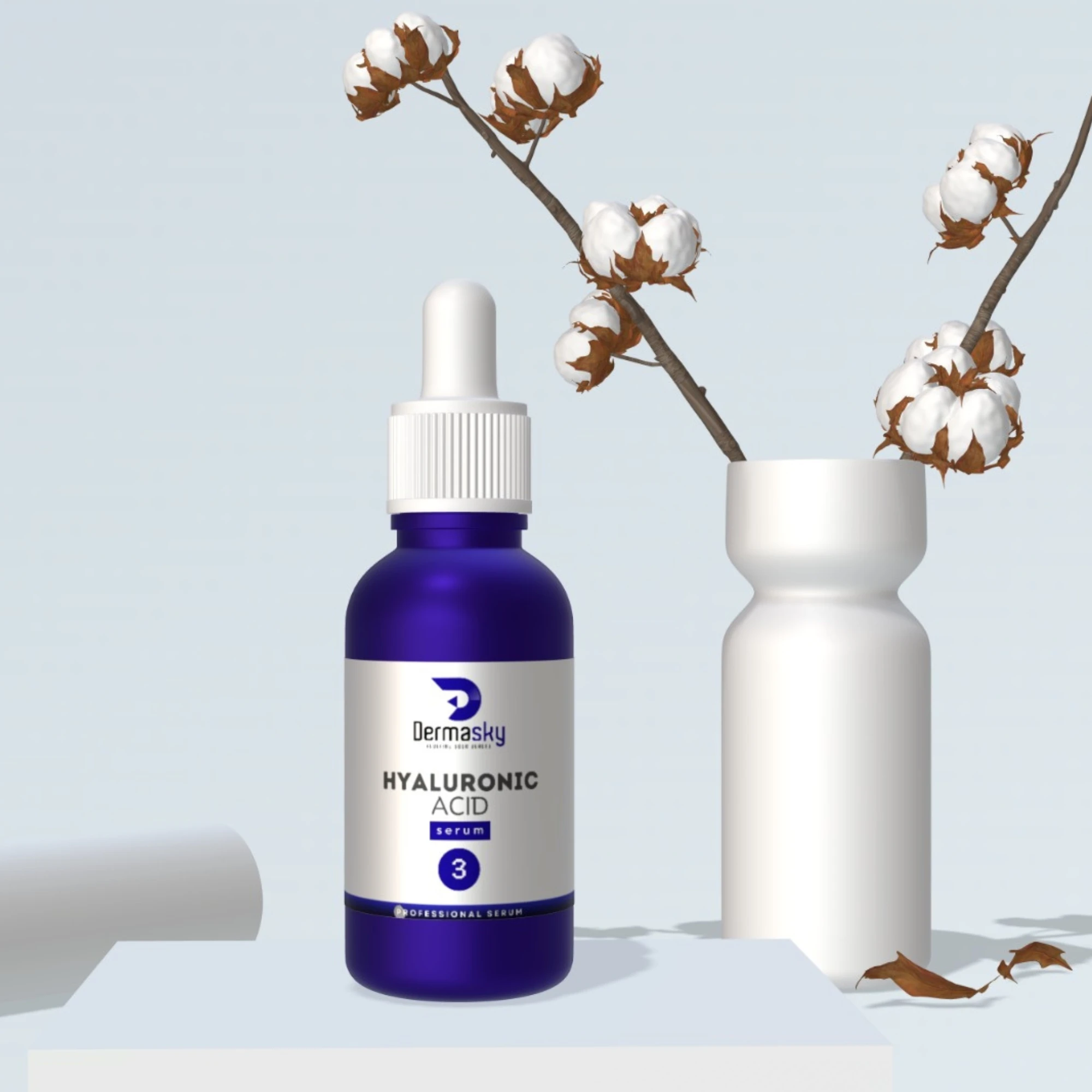 High Quality Private Label 30ML Face Skin Care Whitening Skin Improvement VC Acid Hyaluronic Acid Face Serum Dermasky