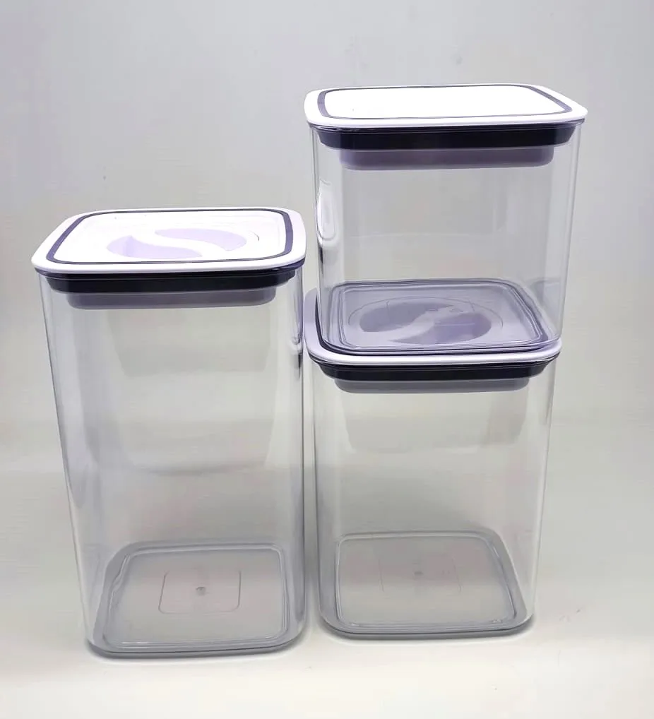 BPA Free Plastic PET Airtight Food Canisters for Kitchen Pantry Organization and Storage Factory direct Manufacturing price