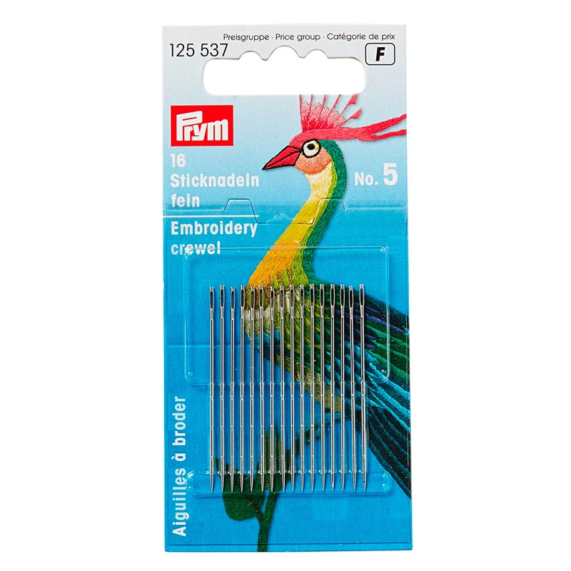 Prym 125537 16 шт. иглы для вышивания Ручное шитье крестиком шитья и ткани