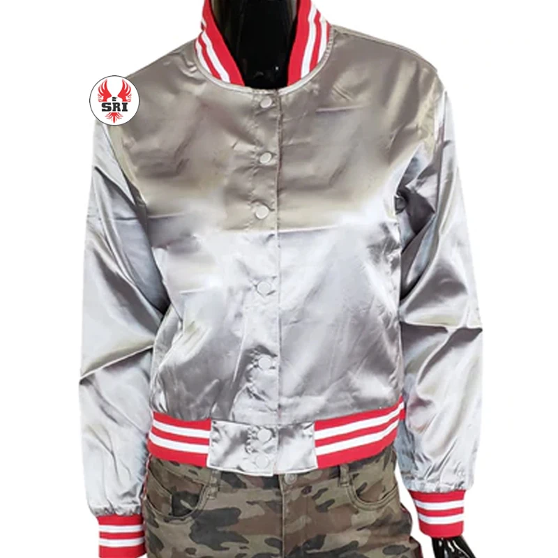 Delta | Sigma | Theta Women Embroidery Satin Jacket | Sorority Embroidery Ladies Customized New Made Satin Bomber Jacket