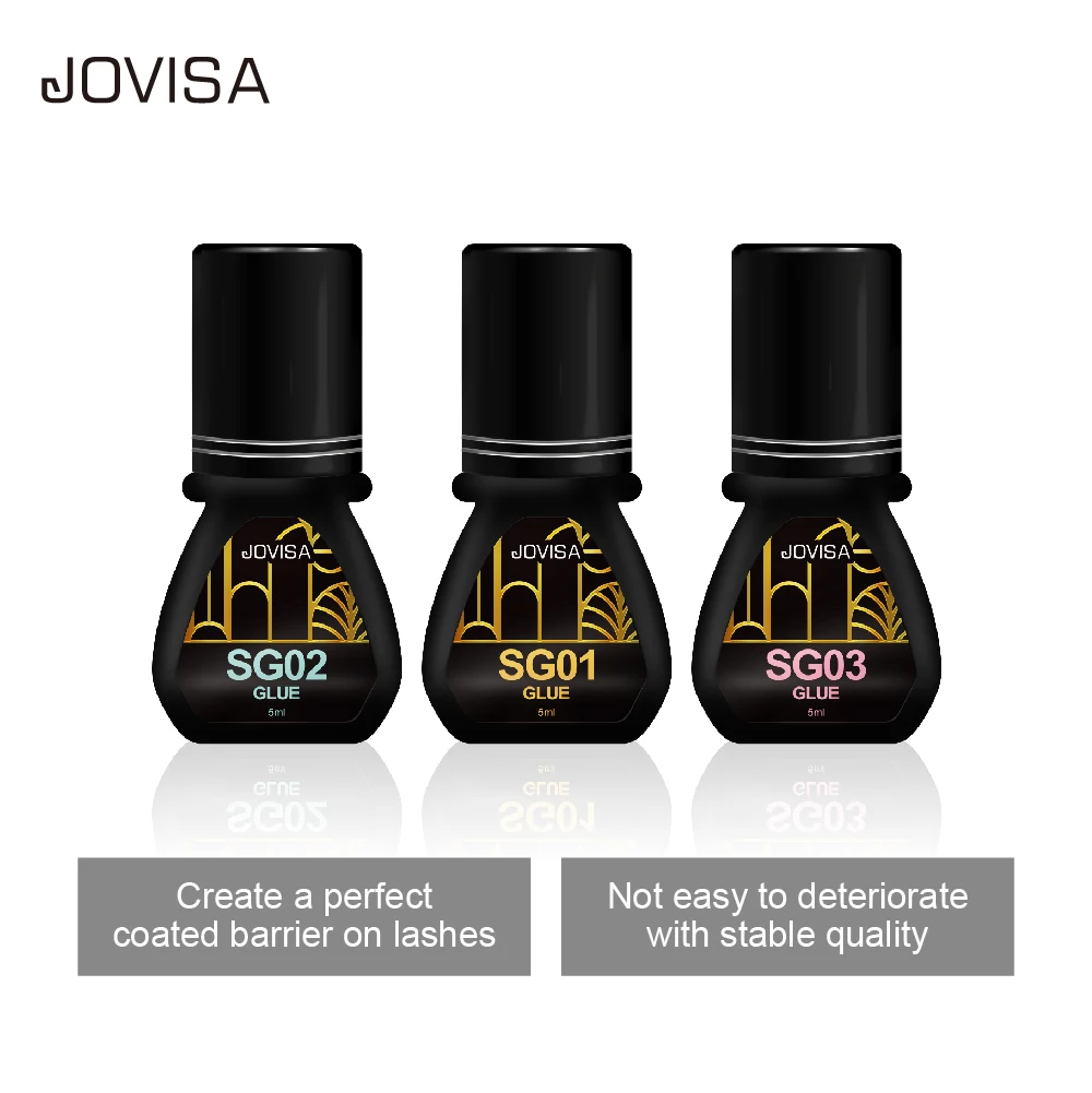 JOVISA Eyelash Extension Glue | SG03 | 1 Sec Drying Time | 7-8 Weeks Retention