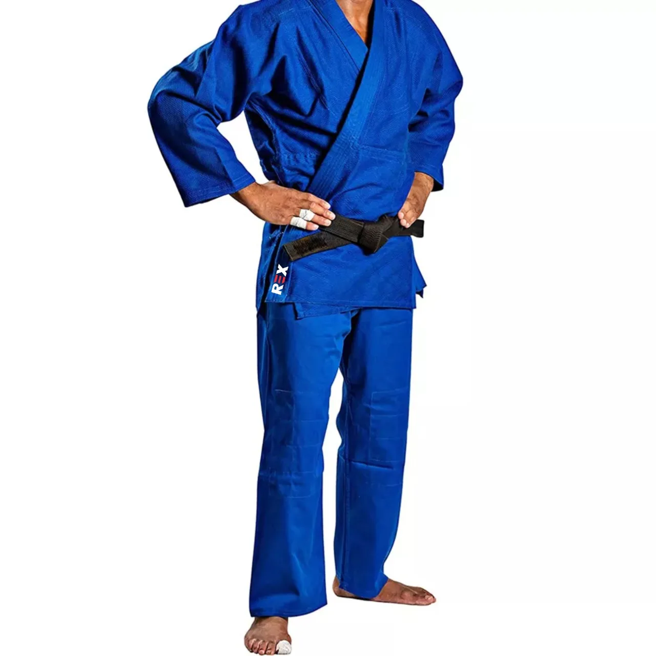 Judo Competition Gi Judo Martial Arts Uniform Judo Dojo Attire Training Gear Wholesale Price Blue Cotton Polyester Training Wear
