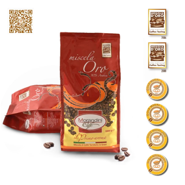 TOP QUALITY 90% Arabica 10% Robusta Made in Italy roasted coffee beans Miscela Oro 1000g whole beans