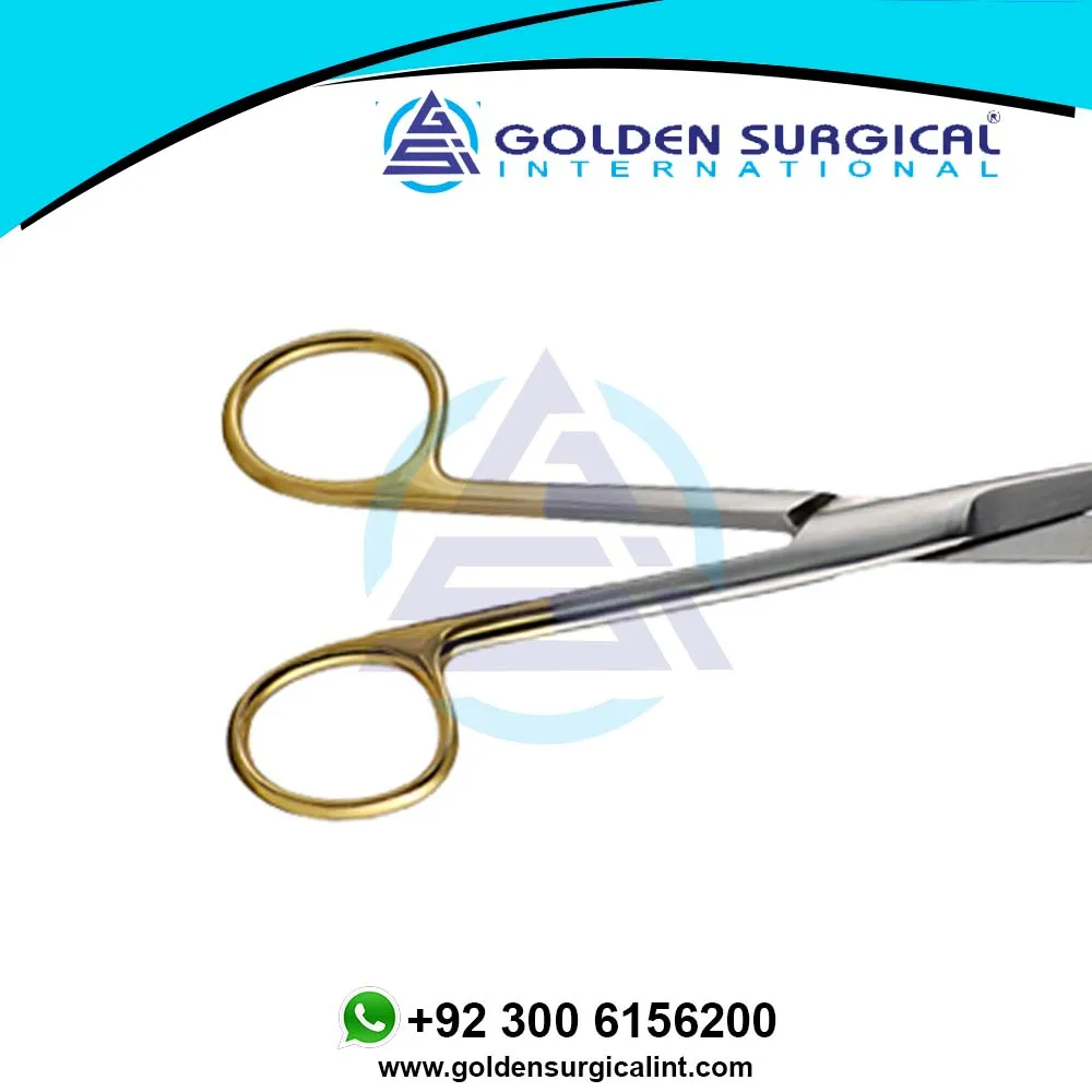 Surgical Standard TC Scissors Curved 6 Inch Gold Handle Operating Scissors Operation Theater Instruments Dissecting Scissors