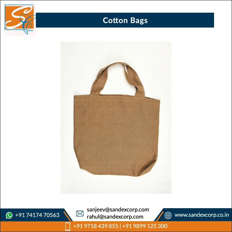 Factory Direct Selling Huge Demand on Recycled 100% Carded Cotton Shopping Bags at Wholesale Market Price Indian Supplier