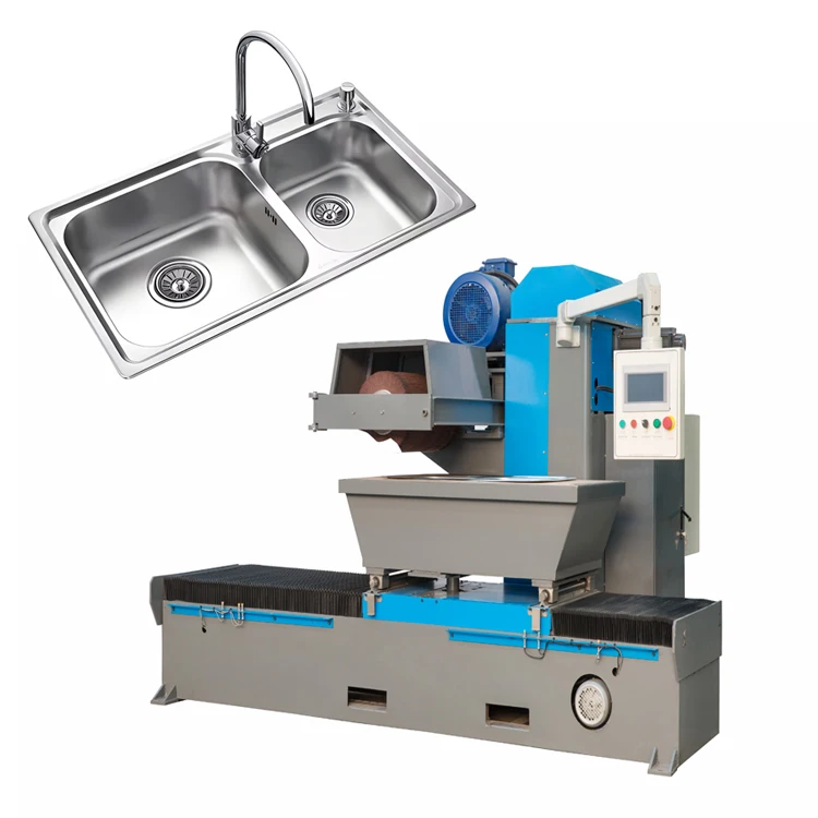 Plane Polishing CNC Machine For Stainless Steel Sink, Metal Drawing Deburring And Hardware Surface