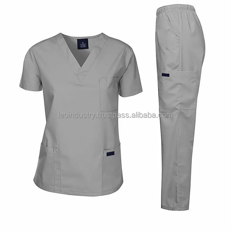 High Quality Sea Blue Scrubs Uniforms for Female Hospital Staff