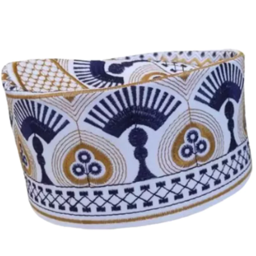 New Kufi Tartan Design Handmade Ramadan Embroidery Omani Quick Drying Islamic Arabian Turkey Men Muslim Prayer Topi