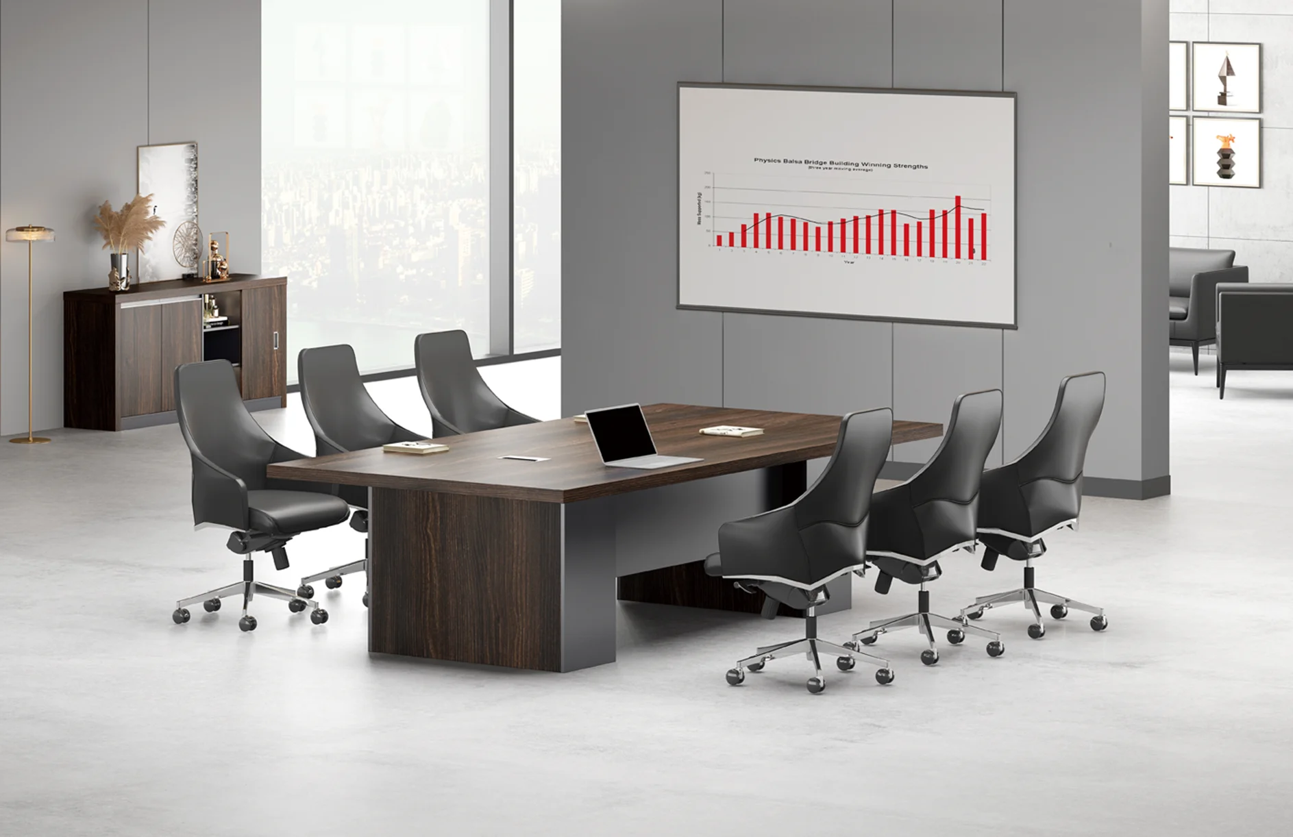 Luxury Large Office Furniture Modern Design Customized Large Conference Table Wooden Boardroom Desk