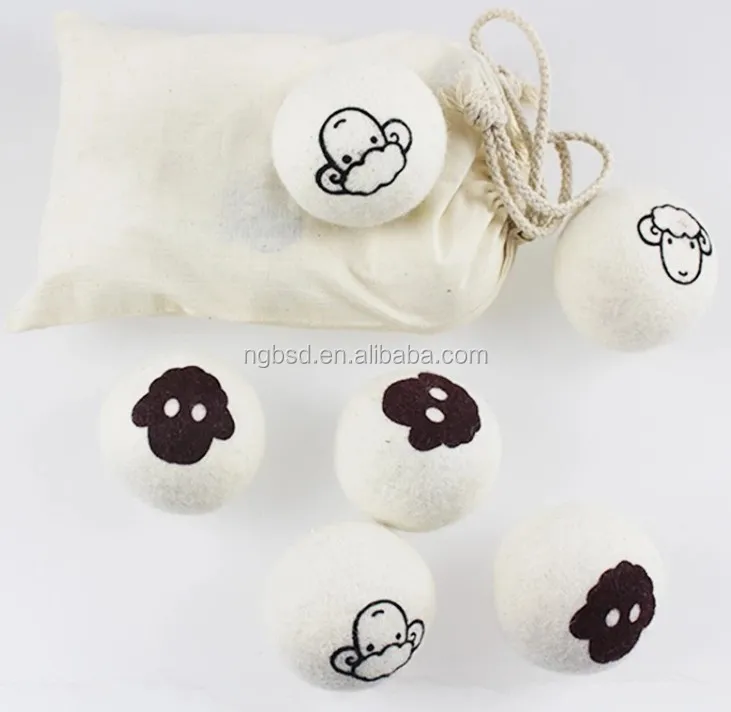 Wholesale 100% Chemical Free New Zealand Natural Wool Dryer Balls XL Washing Machine Dryer Balls Felt Fabric Softener Cleaning