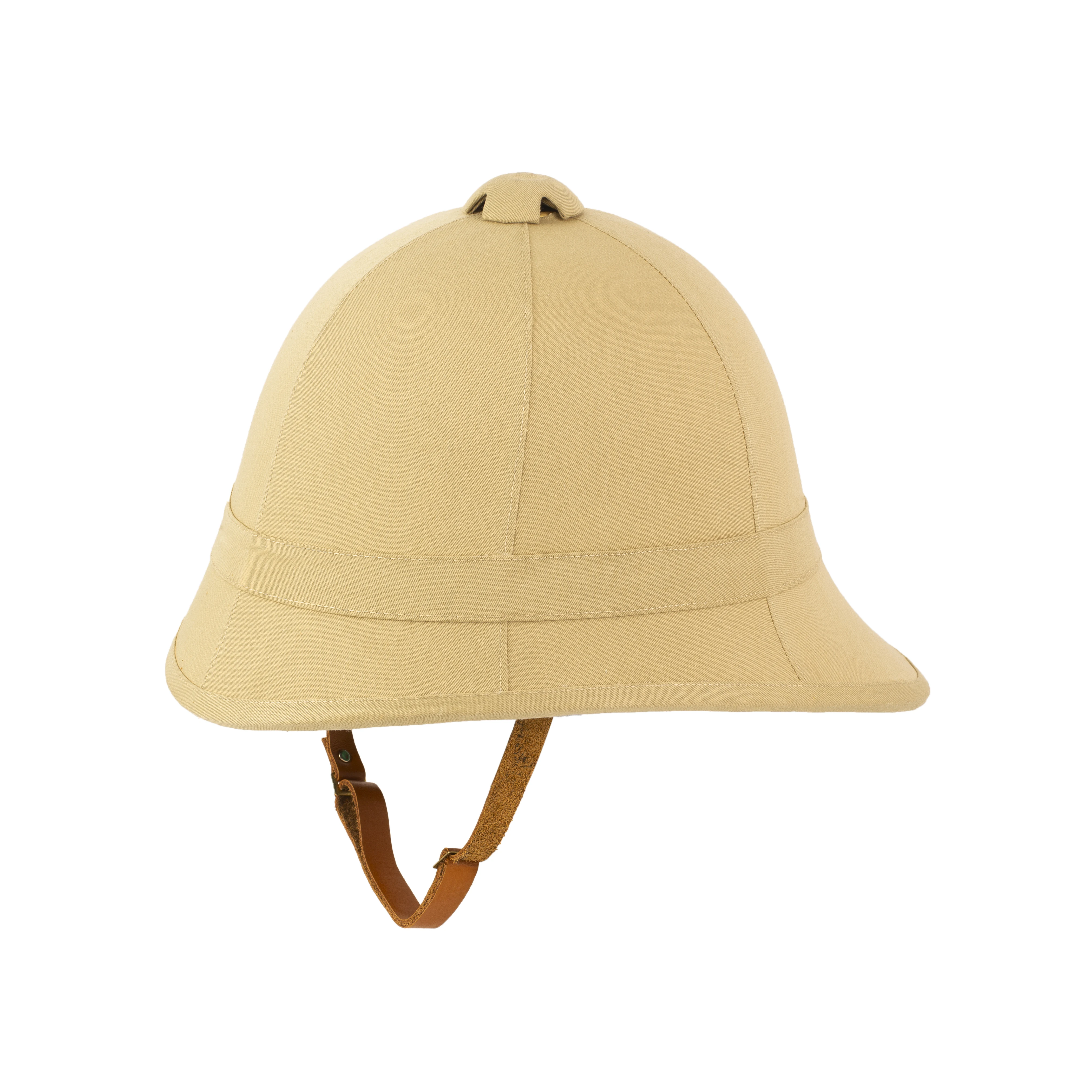 BRITISH HOME SERVICE PITH HELMET IN KHAKI COLOUR WITH A SHORT SPIKE ON TOP