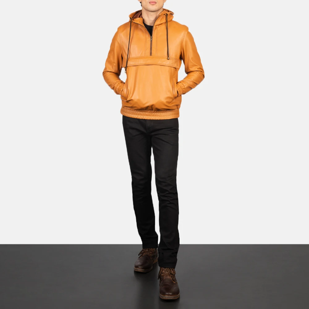 Leather Jacket with Attached Fleece Hoodie Original Pure Premium Quality for Men/Top Quality Leather Jacket With Hood for Winter