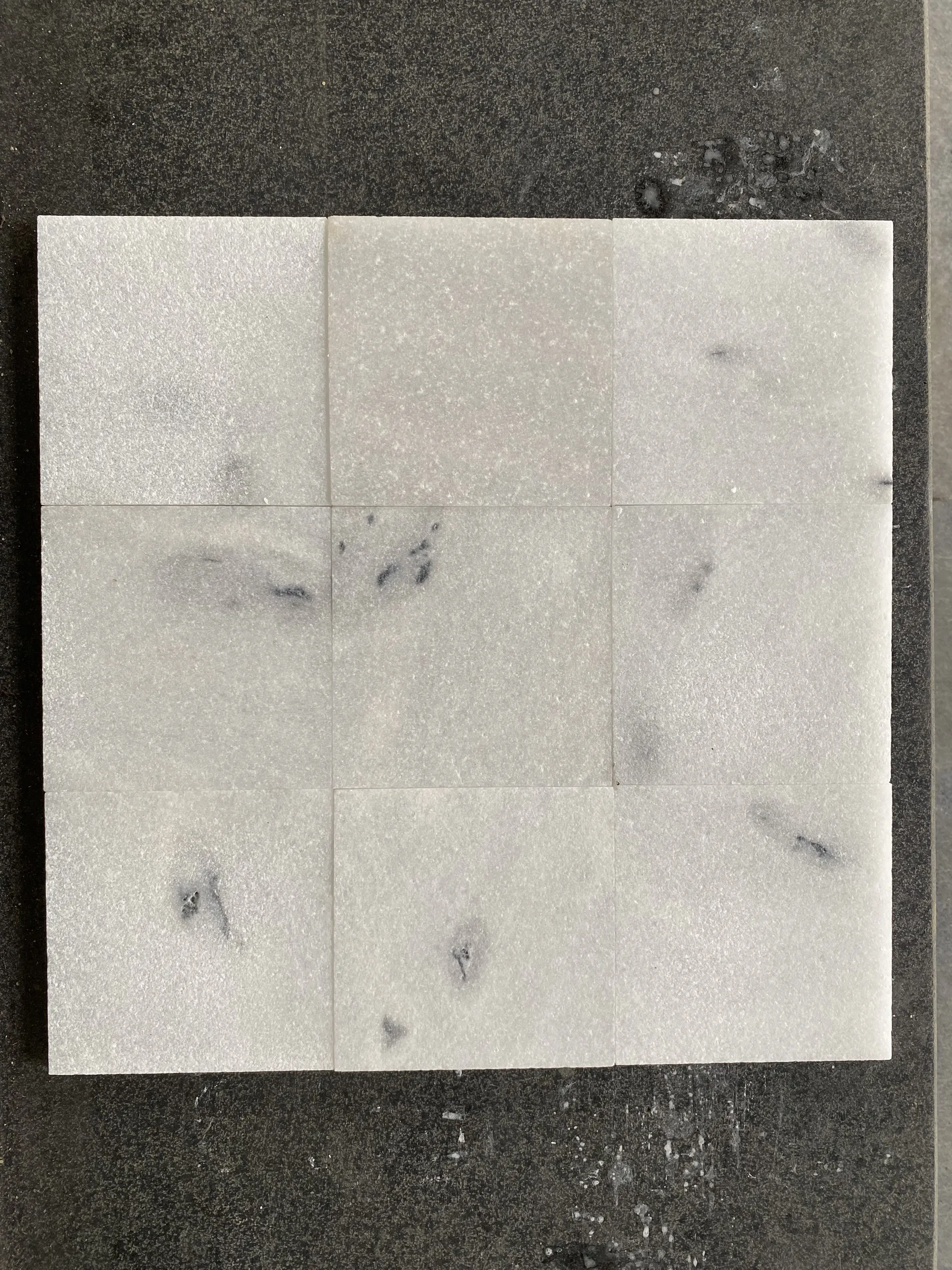 Vietnam style  white dolomite marble stone modern design 10x10x1cm