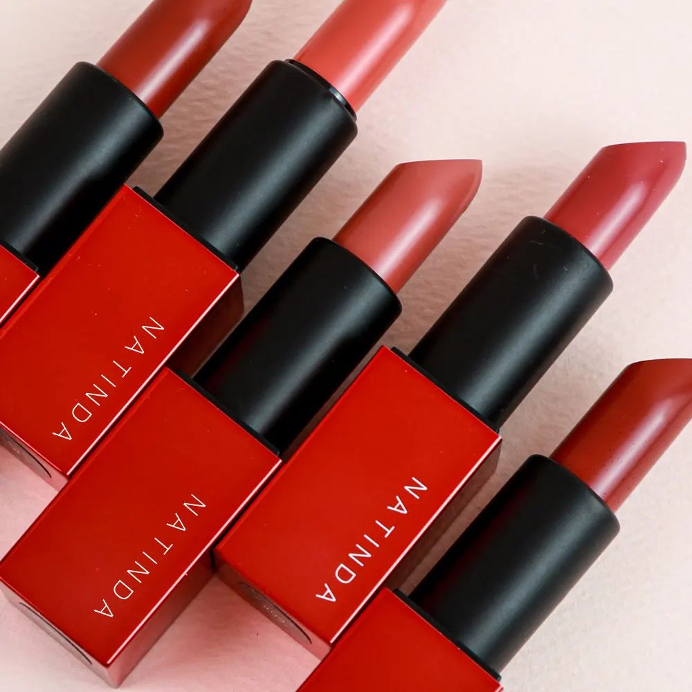 NATINDA Magic Rainbow Lipstick Hot private label wine Matte lip waterproof lipstick 10 color Natural Fixing Lipstick