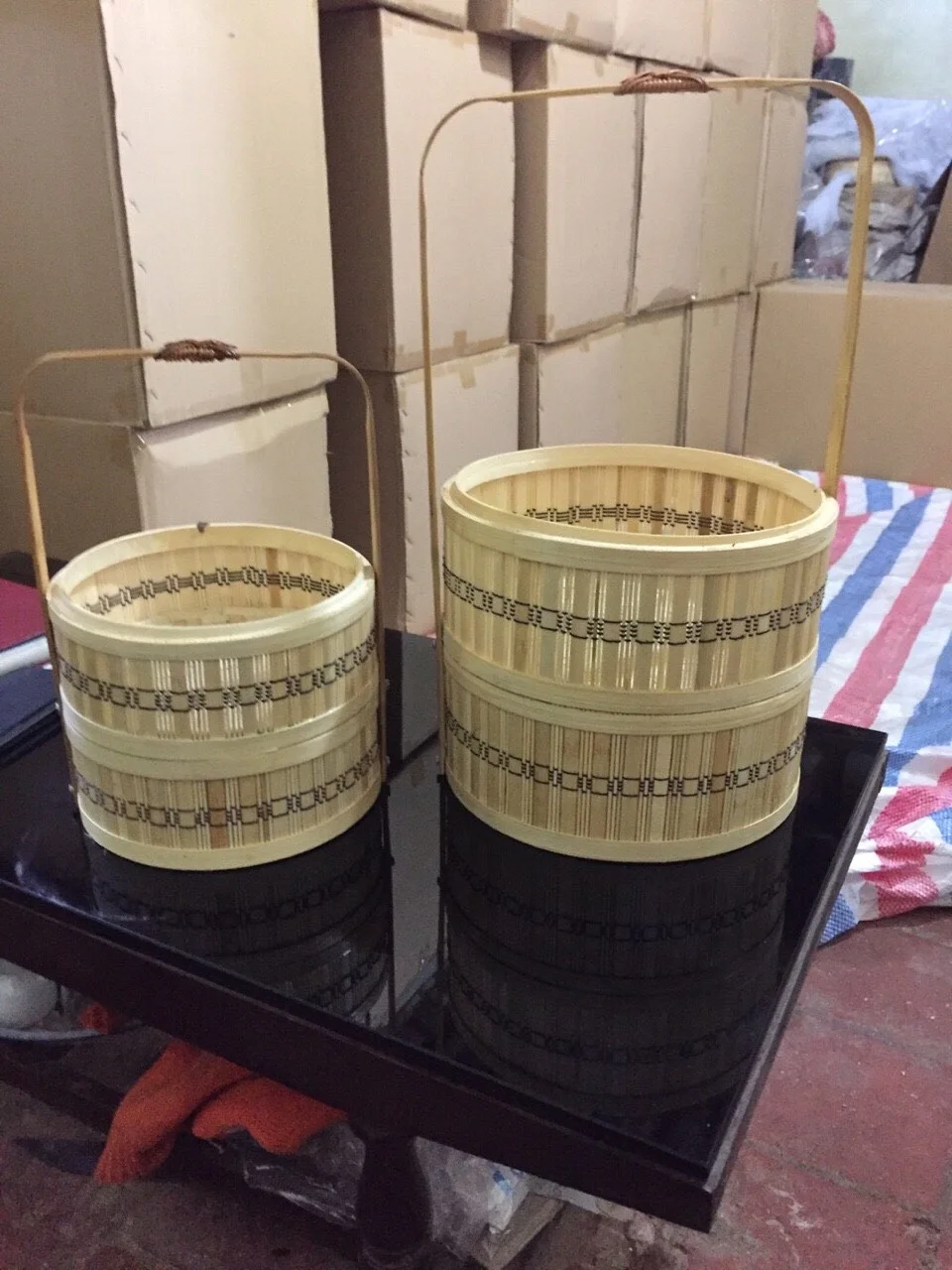 Плетеная корзина для пикника с крышкой новый дизайн оптовая продажа покупок оптом