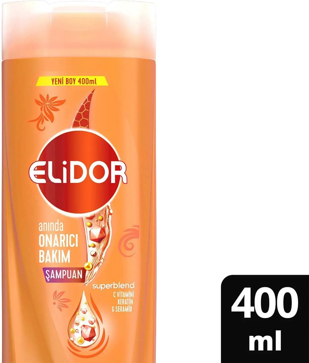 Elidor Superblend Hair Care Shampoo Instant Repair Care Vitamin C Keratin Ceramide 400 ml