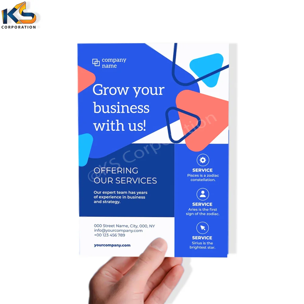 Custom Print Mini A4\a5 Paper Flyer/booklet\/brochure Printing Services Custom Size Flyer Printing Service Business Flyers
