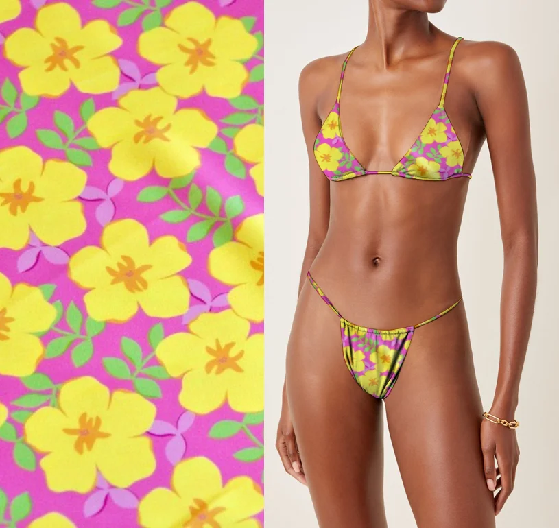 antiuv upf 50 recycled polyester swimwear  Eco  Recycled Polyester Spandex Fabric