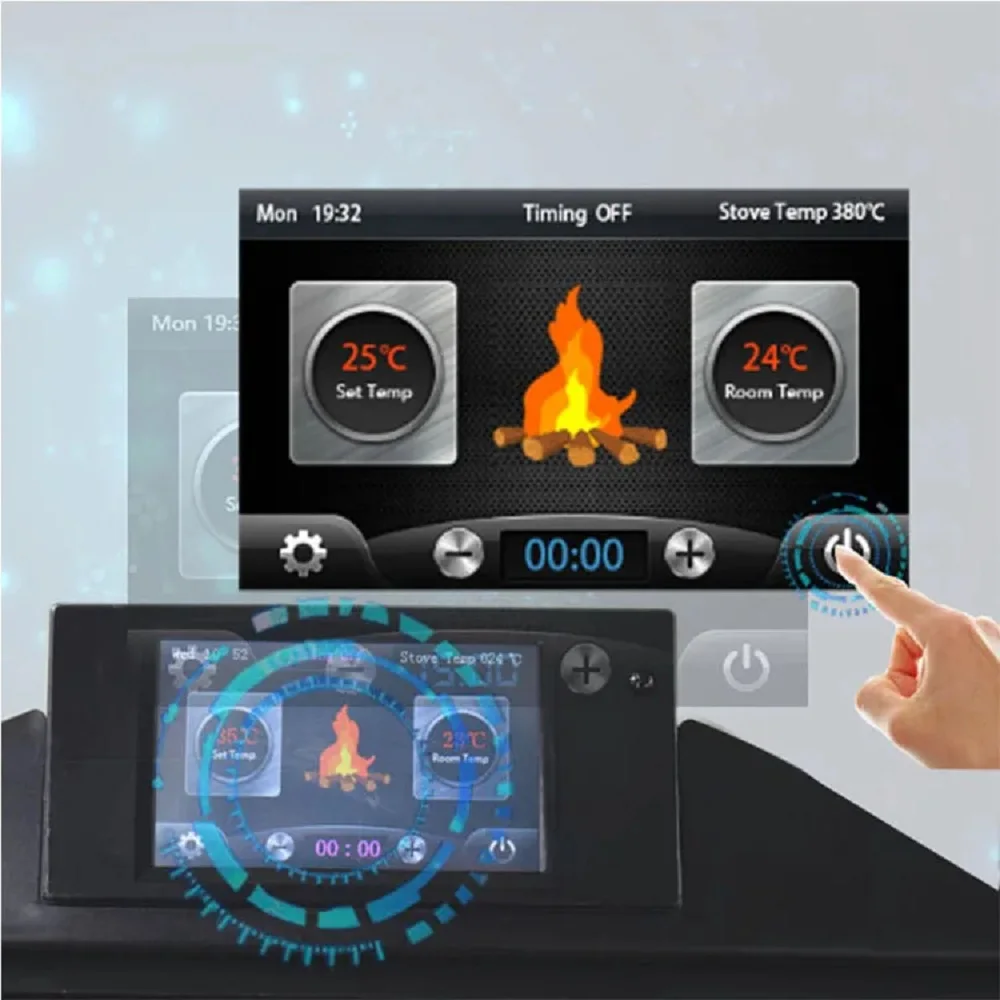 Modern 6KW 8KW 12KW & 24KW Wood Pellet Stove Portable Iron European Stove for Indoor & Outdoor Use for Living Room Heating