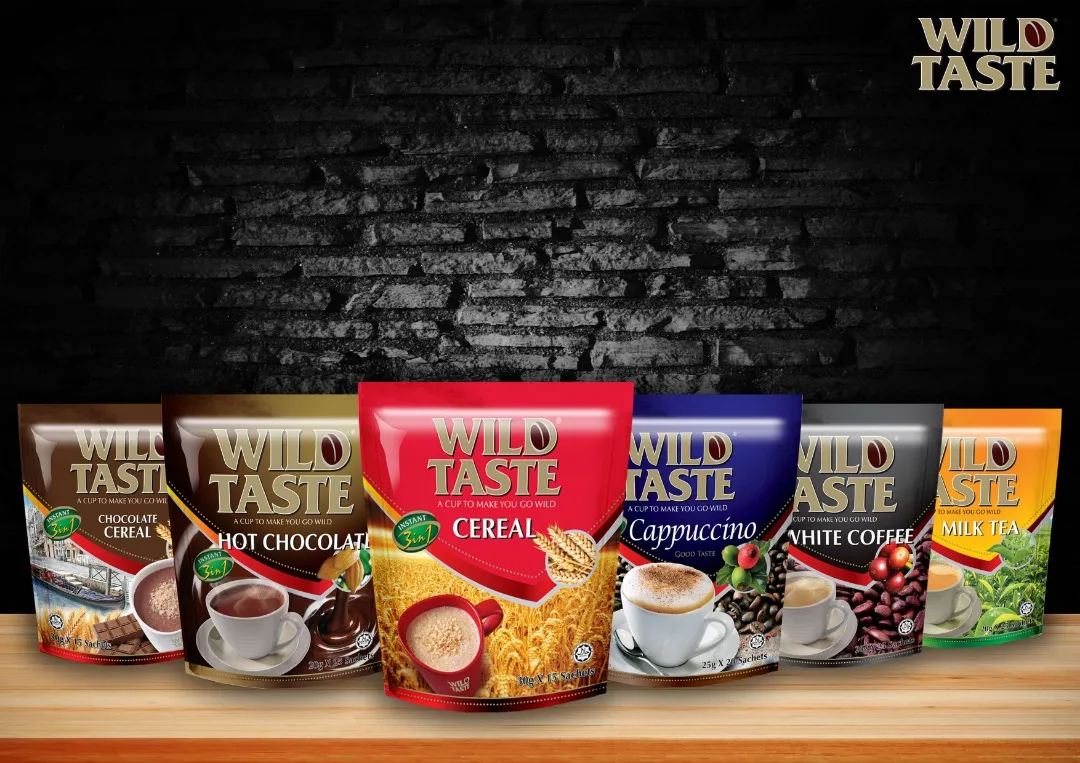 Wild Taste Premium Quality 3-in-1 Arabica Instant Coffee 100% Kopi Cappuccino Coffee (20 x 25gm Sachets)